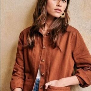 Sezane Camel Utility Jacket
